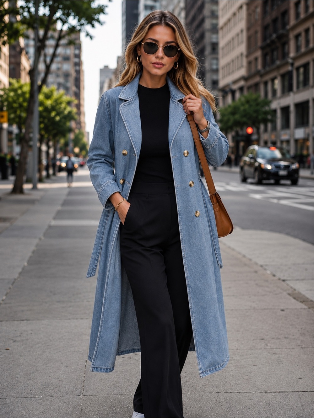 JLuxable NEW WITH TAGS Nat & Liv Denim Trench Small/Medium
